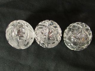 Faberge Crystal Egg Set Of Three 2 1/4 