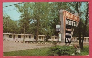 Harrison Michigan Land Of Lakes Motel Postcard Pm 1969 Clare Co Us 27 Mi Mich