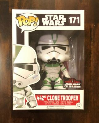 Funko 442nd Clone Trooper Pop Vinyl Star Wars 171 Celebration 2017 Sticker