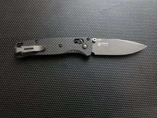 Benchmade Bugout 535gry - 1 First Production Carbon Fiber Scales Rouge Blade