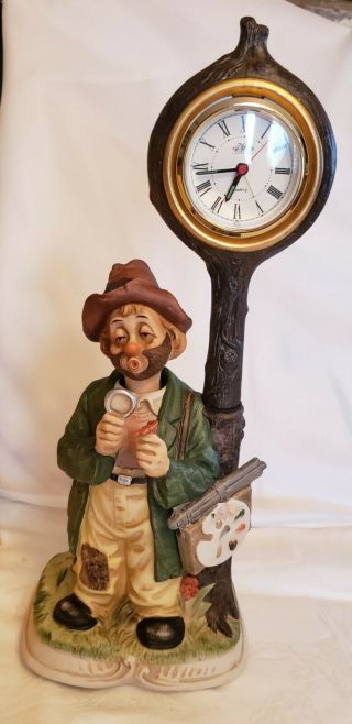 Melody In Motion Clock Post Willie The Artist Signed Limited Ed 214 Of 500 Rare