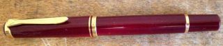 Pelikan Souveran M600 Old Style Fountain Pen 14k Gold Nib Ef Burugndy W Gremany