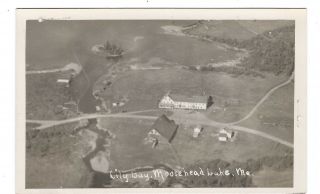 Aerial View Of Lily Bay,  Moosehead Lake,  Maine Old Real Photo Postcard