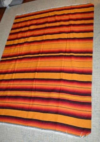 Mexican? Woven Saltillo Serape Blanket Stripes 81 X 59