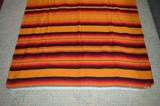 MEXICAN? Woven Saltillo Serape Blanket Stripes 81 x 59 3