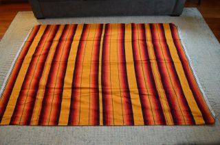 MEXICAN? Woven Saltillo Serape Blanket Stripes 81 x 59 5