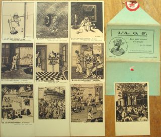 Black/african Humor,  Boirau/artist - Signed Set Of Ten 1933 Postcards,  W/envelope