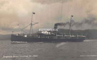 Jrma Bergenske Ship,  Boat Norway Norge,  Early Photo Post Card By Knudsen