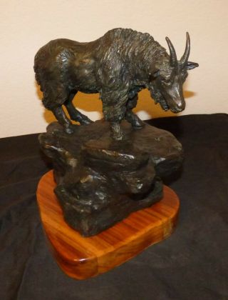 Lowell Davis Schmid " King Of The Mountain " 1973 Bronze Sculpture