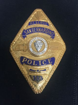 Obsolete Reserve San Bernardino Police Badge