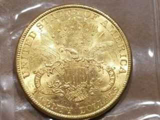1897 S $20 Liberty Head Gold Double Eagle Coin About Uncirculated AU / MS 12