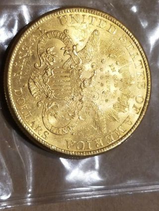 1897 S $20 Liberty Head Gold Double Eagle Coin About Uncirculated AU / MS 8