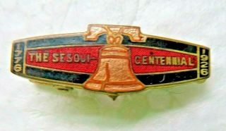 Vintage Sesquicentennial Tie Clip 1776 - 1926 Philadelphia Liberty Bell
