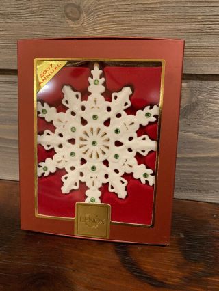 Lenox 2007 Snowflake Crystal Gem Jewel Christmas Tree Annual Ornament Fantasies