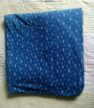 Vtg Polo Ralph Lauren King Fitted Bed Sheet Cotton Blue White Usa Made