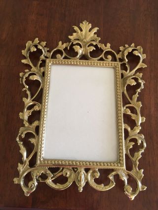 Rare Virginia Metalcrafters Brass Picture Frame 8 " X10”