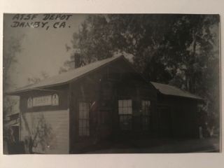 Danby California Atsf Rr Station Railroad Depot B&w Real Photo Postcard Rppc