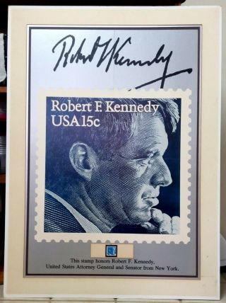 Very Rare Robert Kenndy Poster - 1979 W/unused Stamp 27x37