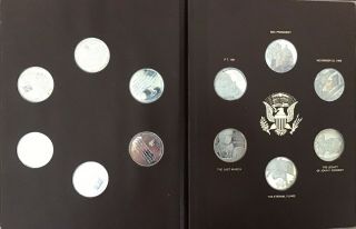 Complete Set Lincoln Sterling Silver JFK commemorative coin set 7