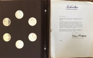Complete Set Lincoln Sterling Silver JFK commemorative coin set 8
