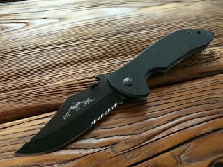 Emerson Cqc - 16 Folding Tactical Knife 3.  6 " Clip Point 154 Cm Black Blade