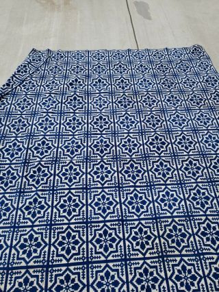 Vintage Hand Made star design needlepoint Quilt Coverlet size twin 2