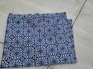 Vintage Hand Made star design needlepoint Quilt Coverlet size twin 7