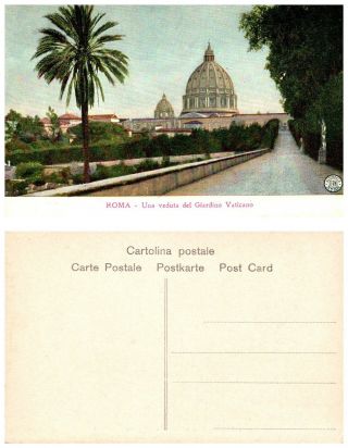 Italy Postcard Rome,  Vatican Gardens - Una Veduta Del Giardino Vaticano (a12)