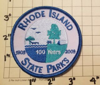 Rhode Island State Parks 100th Anniversary Patch (1909 - 2009)