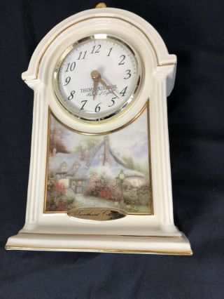 Thomas Kinkade Heritage Sweetheart Cottage Mantle Clock No Box