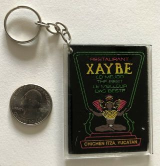 Xaybe ' Restaurant Chichen Itza Yucatan Plastic Keychain Key Ring 33600 2