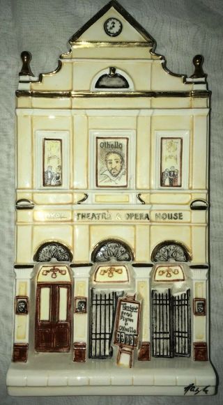 Hazle Ceramics A Nation Of Shopkeepers “royal Theatre & Opera House” Wall Plaque