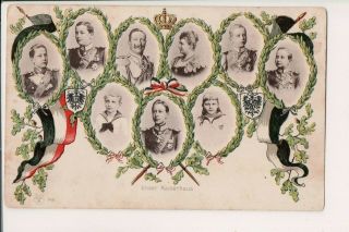 Vintage Postcard Kaiser Wilhelm Ii Emperor Of Germany Empress Augusta & Family