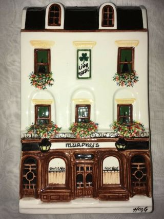Hazle Ceramics A Nation Of Shopkeepers “victorian Pub” Wall Plaque 1999