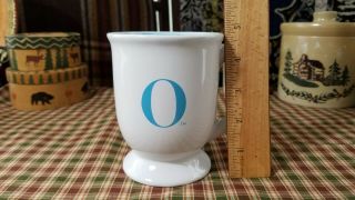 The Oprah Winfrey Show TV Pedestal Coffee Tea Mug White & Blue Ceramic 16oz 4