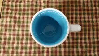 The Oprah Winfrey Show TV Pedestal Coffee Tea Mug White & Blue Ceramic 16oz 5
