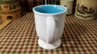 The Oprah Winfrey Show TV Pedestal Coffee Tea Mug White & Blue Ceramic 16oz 7