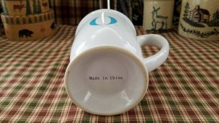 The Oprah Winfrey Show TV Pedestal Coffee Tea Mug White & Blue Ceramic 16oz 8
