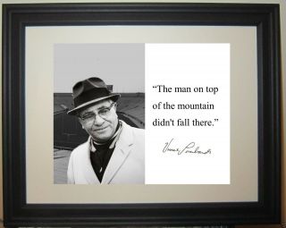 Vince Lombardi " The Man " Autograph Quote Framed Photo Picture