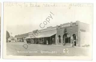 Rppc Business Section Cogswell Nd Nearly Ghost Town Vintage Real Photo Postcard