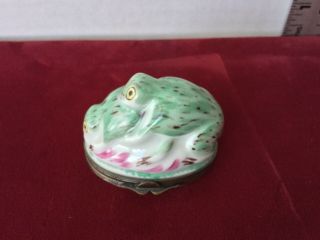 1982 Tiffany & Co Paris France “leaping Frogs” Porcelain Enamel Trinket Box
