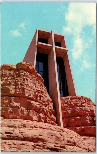 Sedona,  Arizona Postcard " 90 - Foot Cross At The Chapel Of The Holy Cross " C1960s
