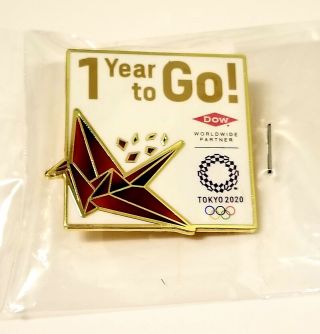 2020 Tokyo Olympic Dow - 1 Year To Go Rare Pin