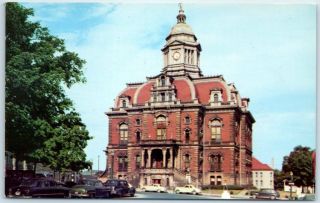 Mansfield,  Ohio Postcard Richland County Court House Building Chrome C1950s