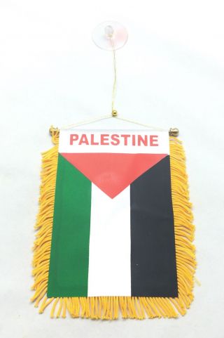 Palestine Flag Mini Banner 4 " X 6 " W Suction Car Truck Window Palestinian