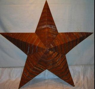 Rustic Amish Quality Primitive 48 Inch Barn Star Usa Made Natural Rust