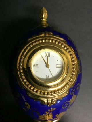 House Of Faberge LTD Ed MA4285 Miniature Rose Bouquet Clock 4
