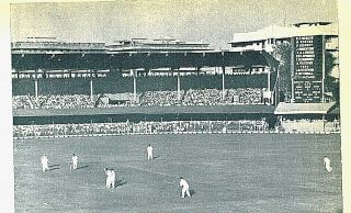 Vintage Postcard - Brabourne Stadium,  Bombay,  India,  Cricket Test Match In Progress
