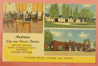 Dr Who C1950s Cafe Service Station Motel Deslodge Missouri Mo 41830