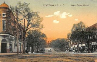 Statesville Nc West Broad Street Postcard